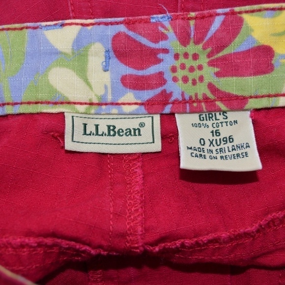 LL Bean  Girls Size 16  Pink Shorts - Picture 3 of 4